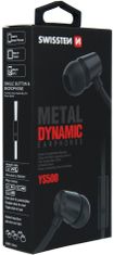 SWISSTEN Earbuds Dynamic YS500, černá