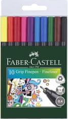 Faber-Castell Linery "Grip", 10 barev, 0,4 mm