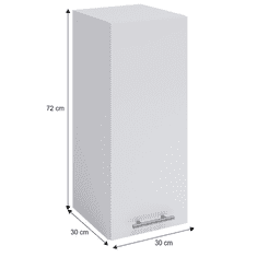 KONDELA Horní skříňka, bílá, pravá, FABIANA W - 30