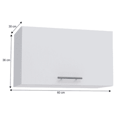 KONDELA Horní skříňka, bílá, FABIANA W - 60OK
