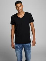 Jack&Jones Pánské triko JJEBASIC Stretch Fit 12059219 BLACK (Velikost L)