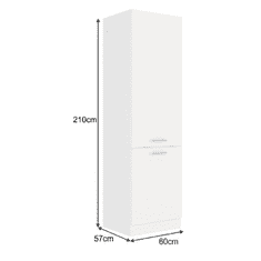 KONDELA Vysoká skříňka, bílá, SPLIT 60 DK-210 2F