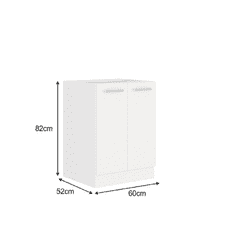 KONDELA Spodní skříňka, bílá, SPLIT 60 D 2F BB