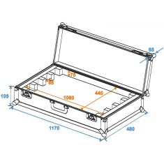 Eurolite Transportní case EC-B252 pro 4x LED Bar-252 RGB