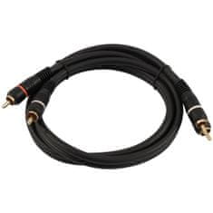 Omnitronic Kabel CC-15, propojovací kabel 2x 2 RCA zástrčka HighEnd, 1,5m