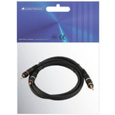 Omnitronic Kabel CC-15, propojovací kabel 2x 2 RCA zástrčka HighEnd, 1,5m