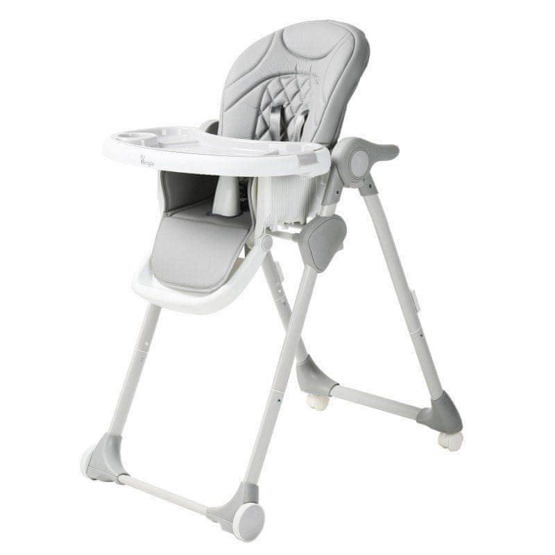 Bo Jungle jídelní židlička B-DINNER CHAIR WHEELY Grey