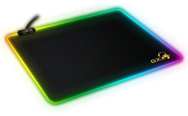 Podložka pod myš Genius GX Gaming GX-Pad 300S (31250005400) RGB látková odolná protiskluzová spodní strana podsvícená