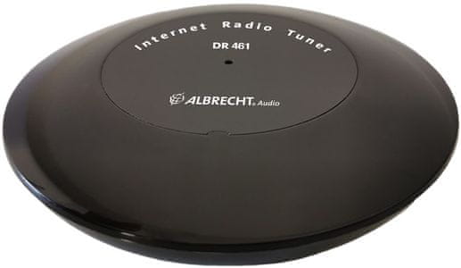 internetový radiopřijímač albrecht dr 461 wlan dlna wifi aux out 3,5 mm kompaktní rozměry 25000 internetových rádií 250 předvoleb ovládání aplikací v mobilu wlan adaptér v balení časovač a budík kapesní rozměry