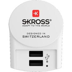 Skross  Euro USB nabíjecí adaptér DC10, 2x USB A 5V/2400mA