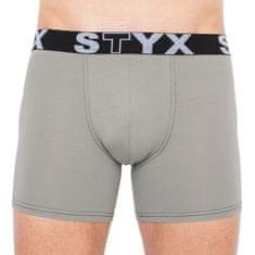Styx Pánské boxerky long sportovní guma světle šedé (U1062) - velikost M