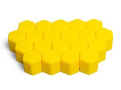 Escape6 sada 20 kusů 19'' žlutých ozdobných a ochranných krytů hlav kolových šroubů