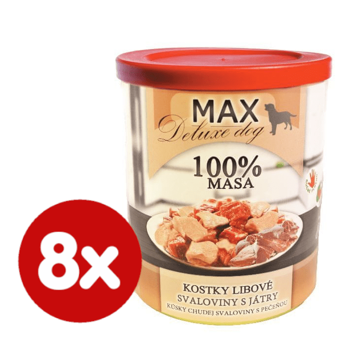 FALCO MAX deluxe kostky libové svaloviny s játry 8x800 g