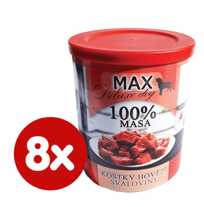 FALCO MAX deluxe kostky hovězí svaloviny 8x800 g