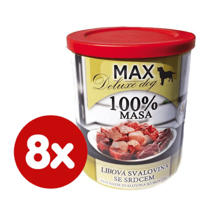 FALCO MAX deluxe kostky libové svaloviny se srdcem 8x800 g