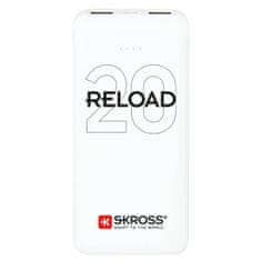 Skross  Powerbank Reload 20, 20000mAh, 2x 2A výstup, microUSB kabel, bílý