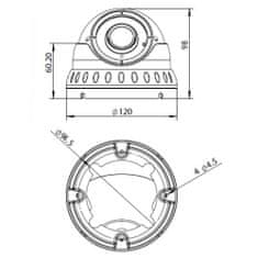 Zoneway 8MPx 4K AHD/TVI/CVI dome kamera HD920