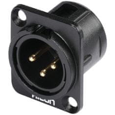 Hicon XLR mounting plug 3pin HI-X3DM-G