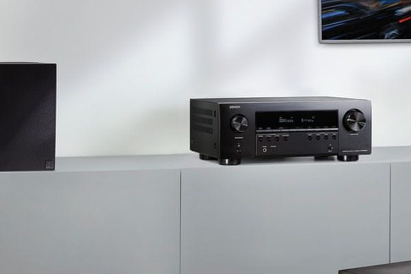 výkonný av receiver DENON avrs960h Bluetooth wifi 8k60hz 4k120hz 6hdmi vstupov 2 hdmi výstupy výkon 145 w na kanál 7.2 kanálov Audyssey kalibrácia zvuku dolby Atmos dolby Atmos height virtualization dtsx dts virtualx HDCP 2.3 hdr10 hdr10 + HLG dolby vision amazon alexa apple siri google assistant hlasové ovládanie streaming tidal TuneIn Spotify Deezer amazon music hd phono vstup dva výstupy pre subwoofery heos built in streaming vo viacerých zónach usb port flac ALAC wav dsd súbory