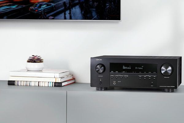 výkonný av receiver denon avrs9600h Bluetooth wifi 8k60hz 4k120hz 6hdmi vstupů 2 hdmi výstupy výkon 145 w na kanál 7.2 kanálů audyssey kalibrace zvuku dolby atmos dolby atmos height virtualization dtsx dts virtualx hdcp 2.3 hdr10 hdr10+ hlg dolby vision  amazon alexa apple siri google assistant hlasové ovládání streaming tidal tunein spotify deezer amazon music hd phono vstup dva výstupy pro subwoofery heos built in streaming ve více zónách usb port flac alac wav dsd soubory