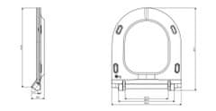 CERSANIT Wc sedátko crea slim oval duroplast antib. softclose/jedno tlačítko (K98-0177)