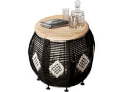 Danish Style Odkládací stolek Ario, 43 cm, hnědá / černá