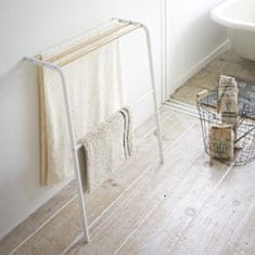 Yamazaki Držák na ručníky Tosca 2784, kov/dřevo, š.65 cm,, bílý