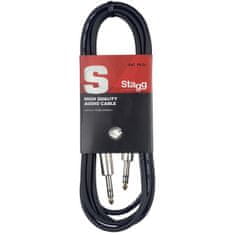 Stagg SAC1PS DL, kabel stereo JACK/stereo JACK, 1m