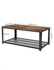Artenat Konferenční stolek Stella, 106,2 cm, hnědá / černá