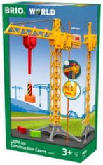 Brio WORLD 33835 Svítící stavební jeřáb