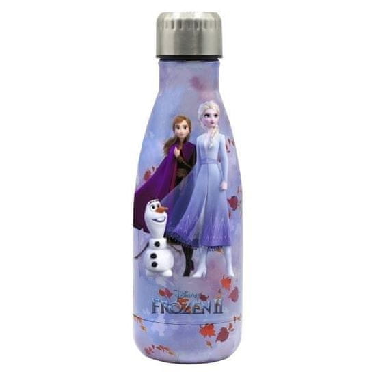 Puro Disney láhev z nerezové oceli FROZEN ELSA-ANNA-OLAF, single wall, 500ml Pink