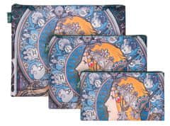 Grooters Alfons Mucha Set 3 taštiček Mucha Zodiac