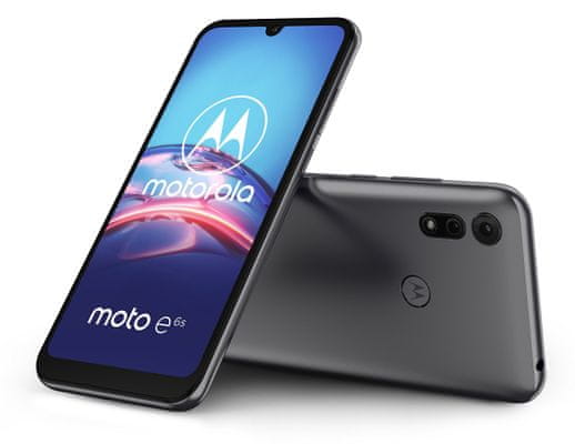 Motorola E6s, levný telefon, dostupný telefon, čtečka otisků prstů, Android 9.0, duální fotoaparát, velký displej