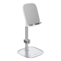 BASEUS Telescopic stojan na mobil/tablet, stříbrný