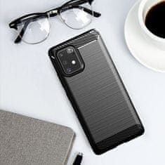 MG Carbon Case Flexible silikonový kryt na Samsung Galaxy S10 Lite, černý