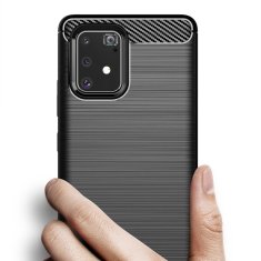 MG Carbon Case Flexible silikonový kryt na Samsung Galaxy S10 Lite, černý