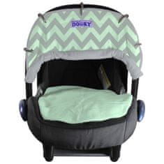 Dooky clona Reversible Mint/Grey Chevron