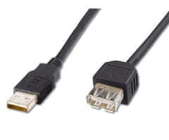 Kraftika Kabel usb 2.0 a-a, 2m, prodlužovací, černá