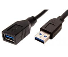 Kraftika Kabel usb 3.0 a-a 1,8m a(m)- a(f) prodlužovací, černý