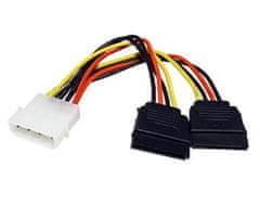 Kraftika Kabel napájecí rozdvojka 5,25" molex na 2x sata