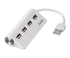 Kraftika Usb hub hama usb 2.0 1:4 bílý, usb, rozbočovače, kabely