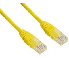 Kraftika Patch kabel utp cat 5e, 0,25m - žlutý, nestíněné, cat. 5e