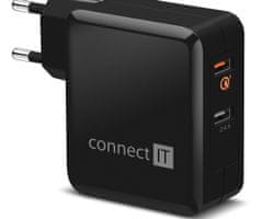 Kraftika Napájecí adaptér connect it quick charge 3.0 2x usb (3,4a)