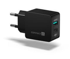 Kraftika Napájecí adaptér connect it fast charge 1xusb-a + 1xusb-c