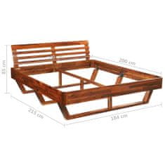 Greatstore Rám postele masivní akáciové dřevo 180 x 200 cm