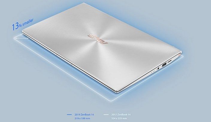 Asus Zenbook 14 14 palců Intel Core 10. generace, výkonný procesor, vysoká paměť RAM, grafika Intel UHD Graphics, SSD