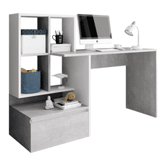 BPS-koupelny PC stůl, beton/bílý mat, NEREO