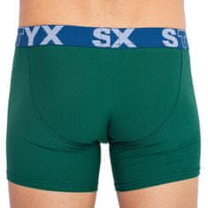 Styx Pánské boxerky long sportovní guma tmavě zelené (U1066) - velikost S