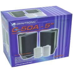 Omnitronic C-50A, aktivní 5" reproboxy 50W, bílé, cena/pár