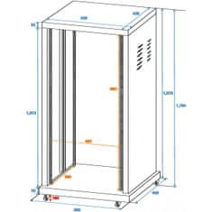 Roadinger Skříň racková 19" 36HE